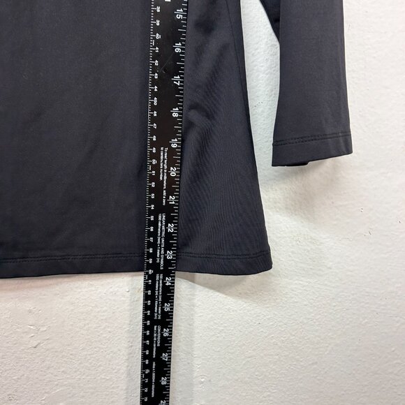 J.McLaughlin Womens Catalina Cloth black medium Classic Signature 3/4 Sleeve Top - Picture 8 of 11